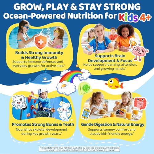 Image of Sea Moss + Elderberry Gummies for Kids & Adults, 19-IN-1 Super Food with Spirulina, Algae Omega 3, Algae Calcium, Ashwagandha, Mushroom, Vitamins D3, C for Immune, Gut, Bone, Energy, Brain,Vegan 60Cts