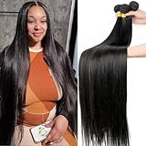 Human Hair Bundles Straight 3 Bundles Human Hair 40 40 40 Inch 100% Unprocessed 12A Brazilian Virgin Hair Bundles Weave Straight Human Hair Extensions