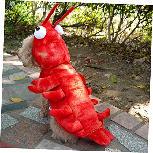 Disfraz de perro cálido y suave en talla S rojo miniatura 7