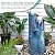 Ultym 32" Outdoor Water Fountain, Ceramic Outdoor Fountain, Stacked 4-Tier Vase Waterfalls for Garden, Patio, Yard, or Porch Decor, Creating Relaxing Serene Oasis, Embossed Leaf Pattern, Turquoise