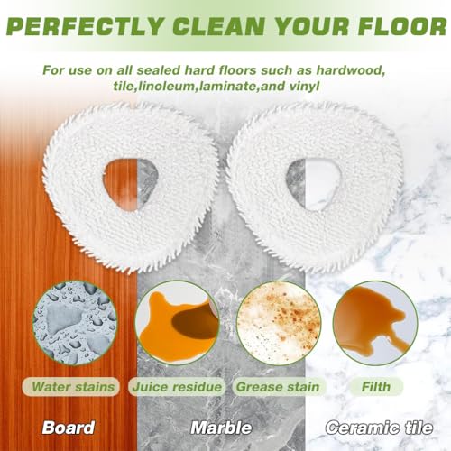 Image of HASTHIP 2Pcs Microfiber Mop Pads Compatible with Narwal Freo /Freo Pro /Freo Z10 /Freo Z Ultra /Freo X10 /Freo X Ultra Vacuum Cleaner, Reusable, Washable, Water Absorbent Cleaning Cloth for All Floor