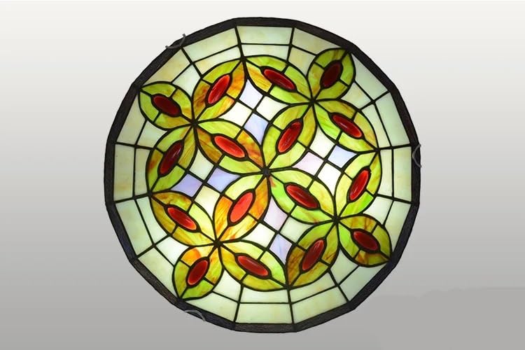 Generico Lampadario moderno, Lampada da soffitto rotonda ultrasottile Balcone Corridoio camera letto for proprietari di casa for Illuminazione for la decorazione della in vetro colorato(Type G,D40cm)
