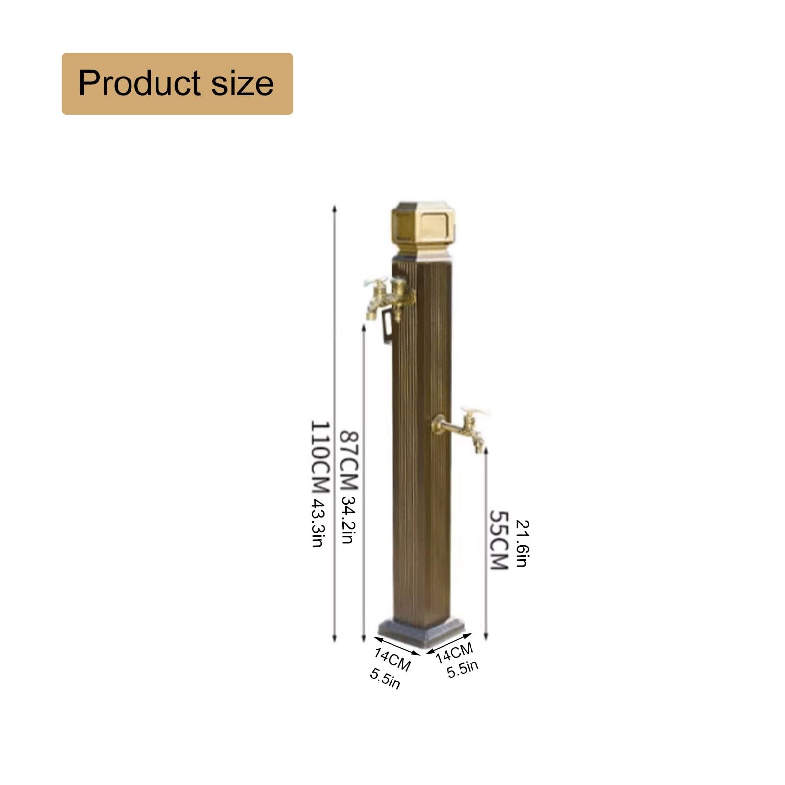 Columna de agua montada en el suelo con grifo y pistola pulverizadora, extensor de grifo de manguera anticongelante para jardín, granja, patio trasero