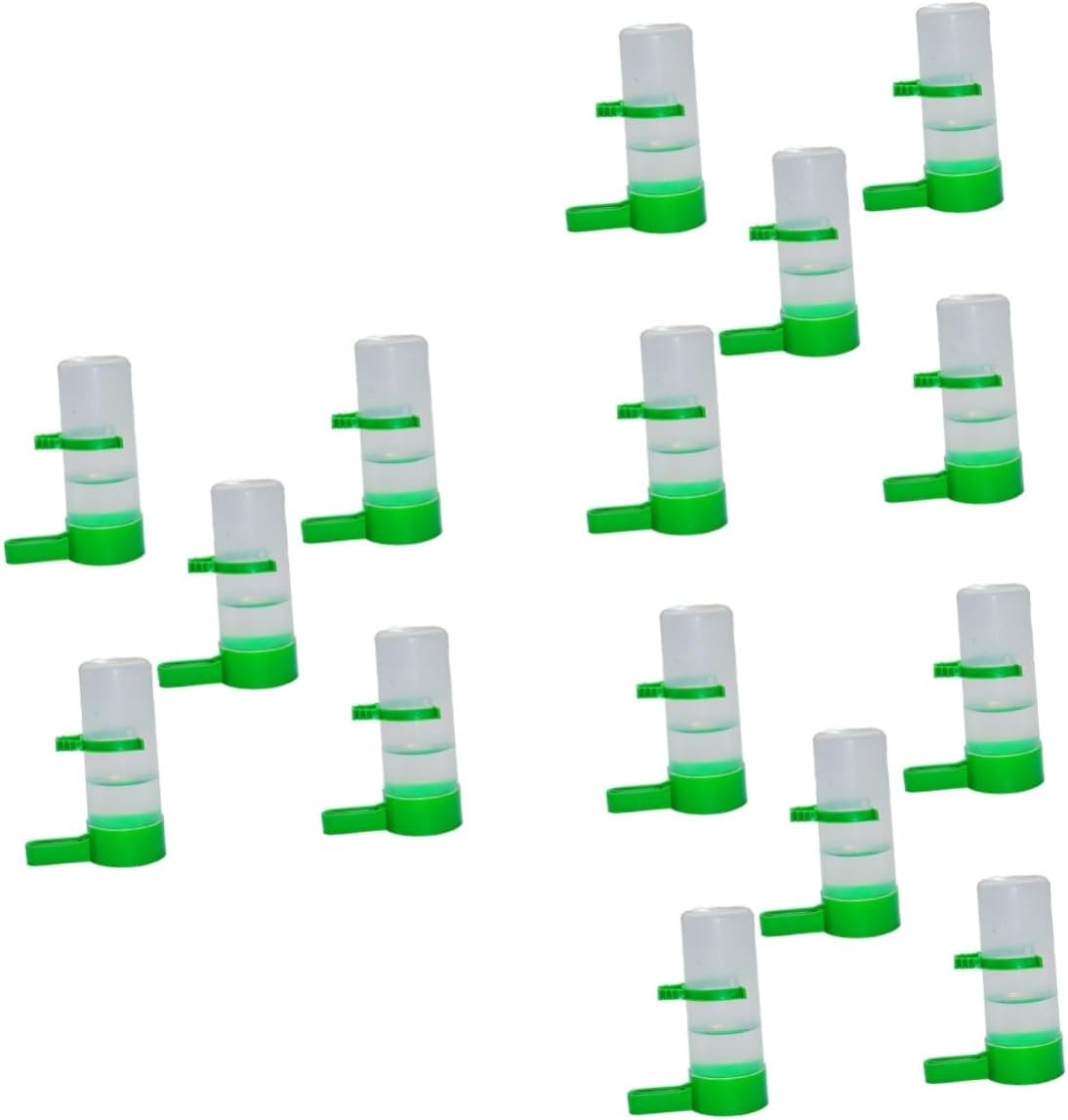 Housoutil 3sets Automatic Drinking Water Sprinkler Bird Cup Bird Drinker Plastic Suitable for Small 5pcs*3