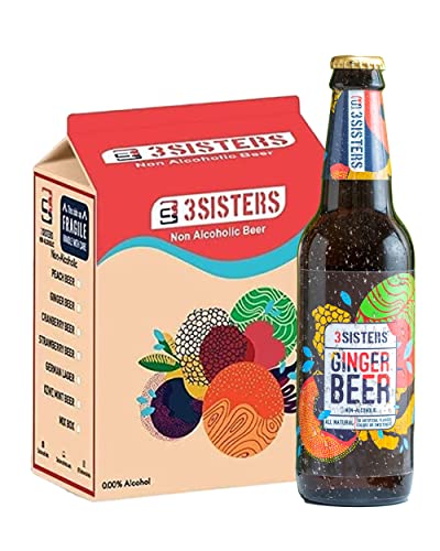 Image of 3Sisters Non Alcoholic Beer - Ginger Flavor - (Pack of 6 Bottles x 330ml each)