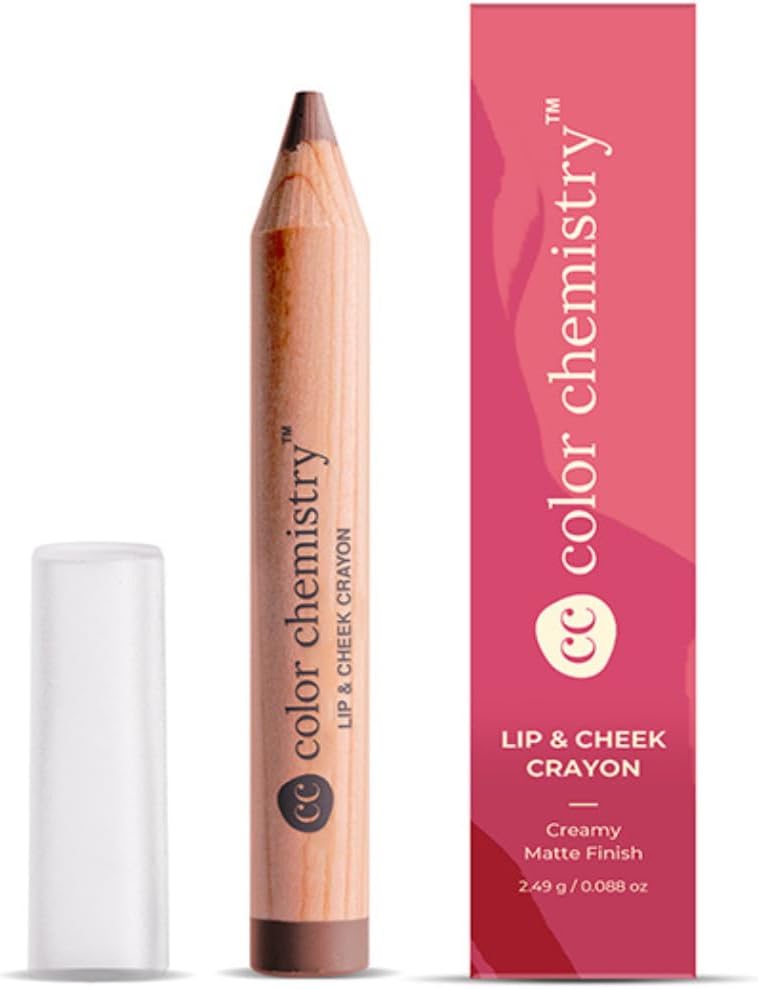 Color Chemistry Lip and Cheek Crayon Terracotta LC10, 2.49 g | Vegan, Ultra-matte, Non-drying, Pigmented & Long-stay | Mulit-use Lip Crayon