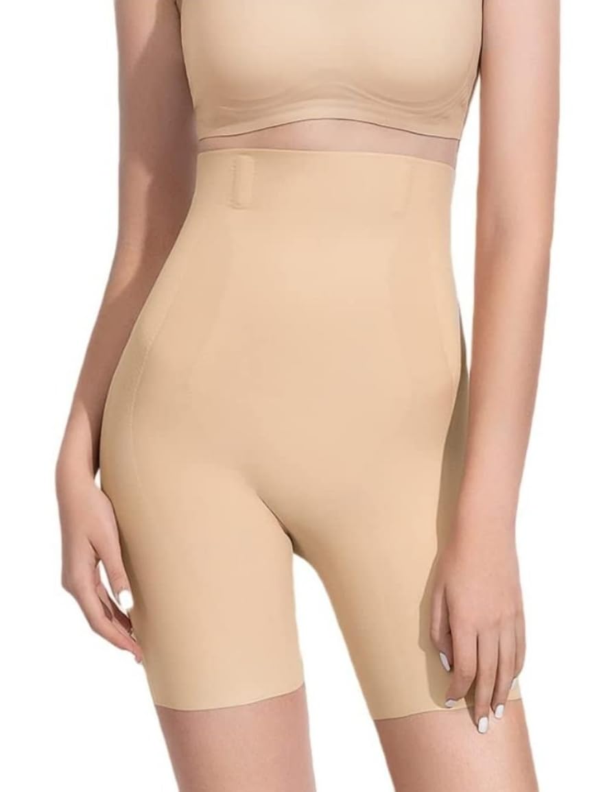 EMXEEWomen's high-Waisted Shaping Control Shorts with Flat Tummy Effect, Shapewear for Women Thinstincts Mid-Thigh Shaping Short, Postpartum Underwear Boyshorts High Waist