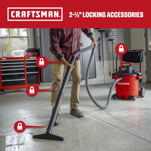 Image of CRAFTSMAN CMXEVBE17656 20 Gallon 6.5 Peak HP Wet Dry Vac with Cart Bundle
