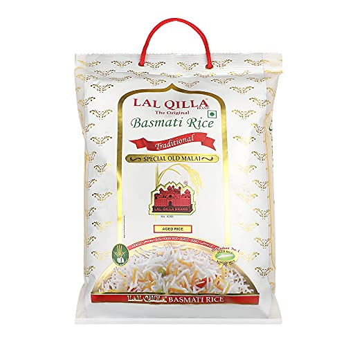Lal Qilla Traditional, Naturally Aged, Rich Aroma, Perfect Fit for Everyday Consumption, Long Grain Chawal, Gluten Free, Basmati Rice 5Kg Lal Qilla Traditional, Naturally Aged, Rich Aroma, Perfect Fit for Everyday Consumption, Long Grain Chawal, Gluten Free, Basmati Rice 5Kg