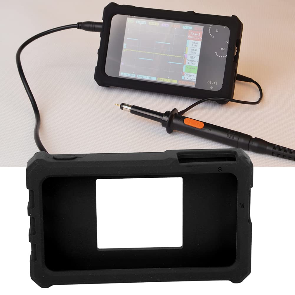 Funda de silicona para osciloscopio, SC212 Funda protectora para osciloscopio Protector de silicona suave para osciloscopio DS212(Negro)