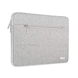 MOSISO Laptop Sleeve Compatible with 13-13.3 inch MacBook Pro, MacBook Air, Ultrabook Netbook, Polyester Carrying Case Bag with Accessory Pocket, Gray