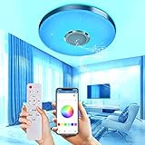 Múltiples Modos de Iluminación -- Esta luz de techo inteligente proporciona múltiples modos de iluminación para que elijas, blanco cálido, frío, colorido RGB, creando diferentes atmósferas. Iluminación de seguridad, sin flash, sin deslumbramiento, más saludable para los ojos