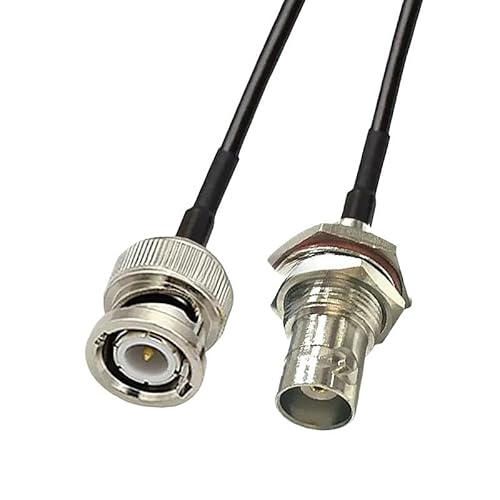QYZLVCES(���X) RG174 BNC�I�X-BNC���p�W�����p�[�s�O�e�[��RG-174�P�[�u���R�l�N�^3G 4G GSM�A���e�i�p(BNCM-BNCFW-RG174,30cm)