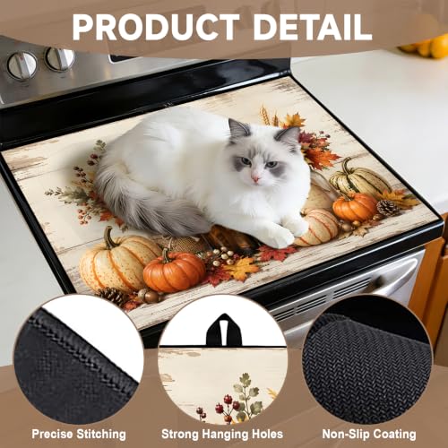 Image of Stove Guard Mat for Electric Stoves -Heat-Resistant Protector, Non-Slip Kitchen Counter Mat Stylish Kitchen Decor (Autumn)