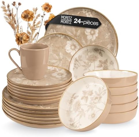 Moritz & Moritz MARIELLA Ensemble de vaisselle en grès 6 personne...