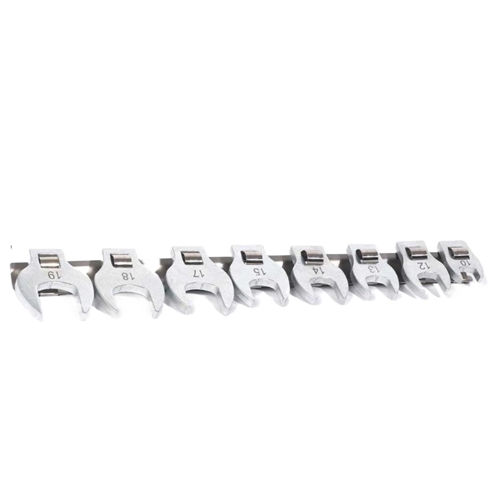 Xuczhai One Color 9Pcs Flare Nut Wrench Set Crowfoot With Storage Rack Horn Dual Purpose Wrenches Tool Kit For 3/8" Drive