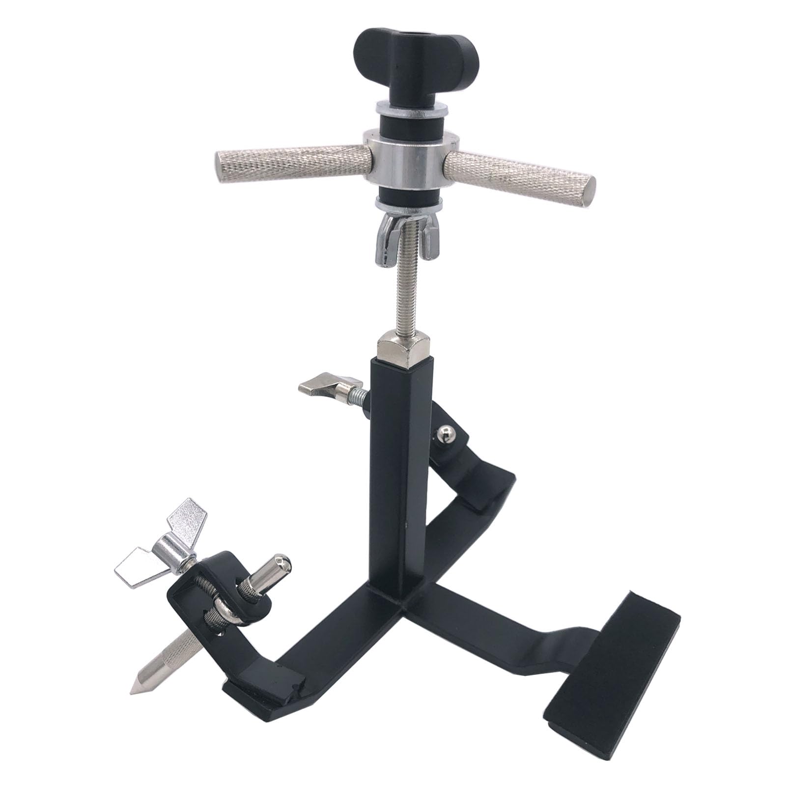 Soporte de montaje de pedal de cencerro de 3 cabezales, soporte de montaje de pedal de cencerro para pedales de bombo, soporte de abrazadera de cencerro para juego de batería electrónica