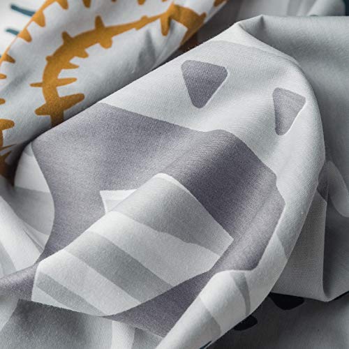 Susybao Southwest Bohemian Duvet Cover Queen 100% Cotton Boho Aztec Patterned Duvet Cover Set 3 Pcs 1 Tribal Geometric Duvet Cover With Zipper Ties 2 Pillowcases Luxury Soft Hippie Aztec Bedding Set #TOP2