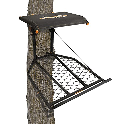 Image of Muddy The Boss XL Wide Stance Hang-On Tree Stand Platform & Hawk Helium Set