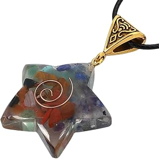[BIRLD] オルゴナイト 天然石 ネックレス 癒し 浄化 ORGONITE パワーストーン 恋愛運 仕事運 金運 お守り (スタープリズム)