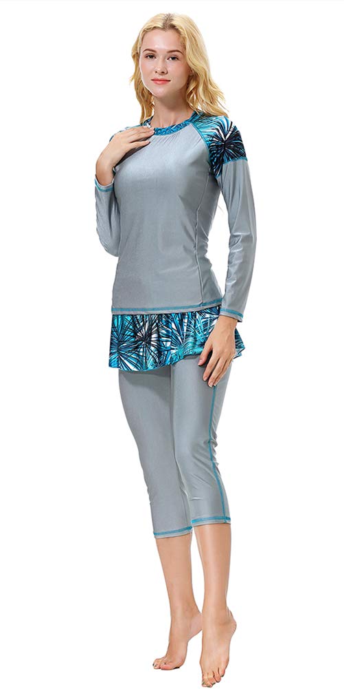 Nuova Tuta da Surf Modest Swimwear per Donna Donna Bambina Bambino UPF 50+ Costume da Bagno Musulmano Islamico Modesto Burkini Muslim Swimsuits