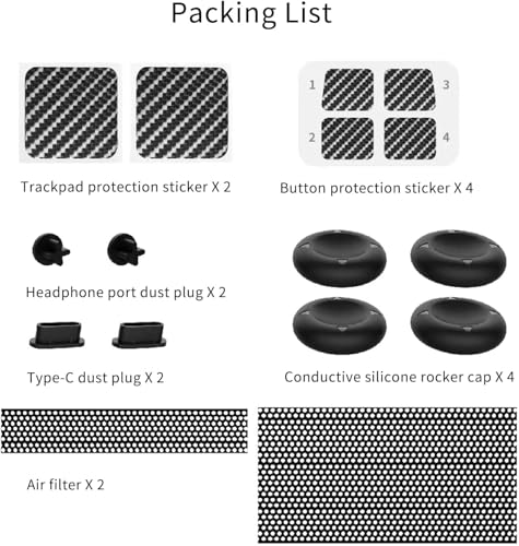 Image of New World Accessories for Steam Deck, Touch Protector Dust Plug Silicone Thumb Grip Caps for Steam Deck Vent Dust Filter Cover with Trackpads Skins - 9 in 1