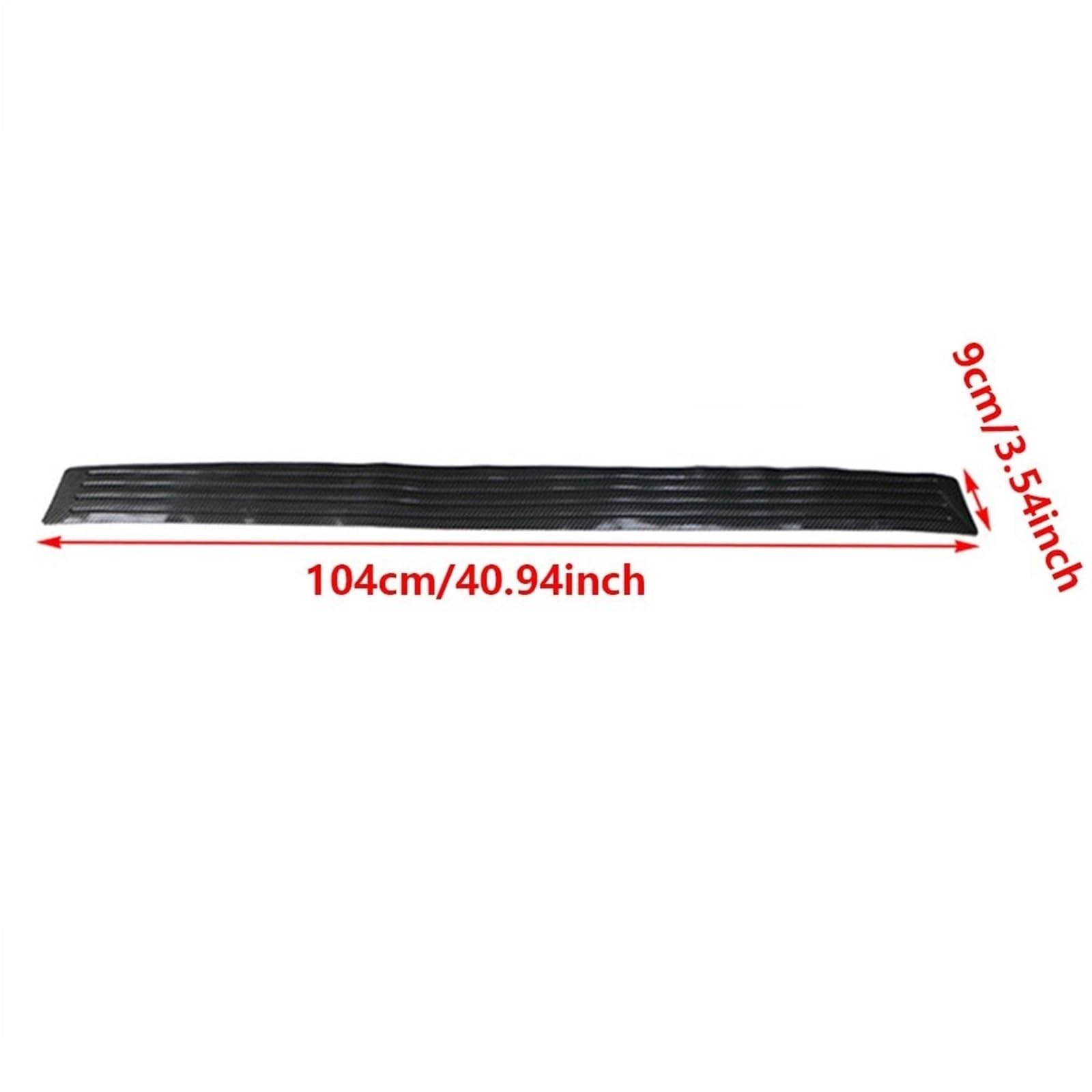 Tira Protectora de Parachoques Protector de Placa umbral Puerta Coche Fibra Carbono 104 * 9 cm, molduras Goma para Parachoques Trasero, Tira Cubierta