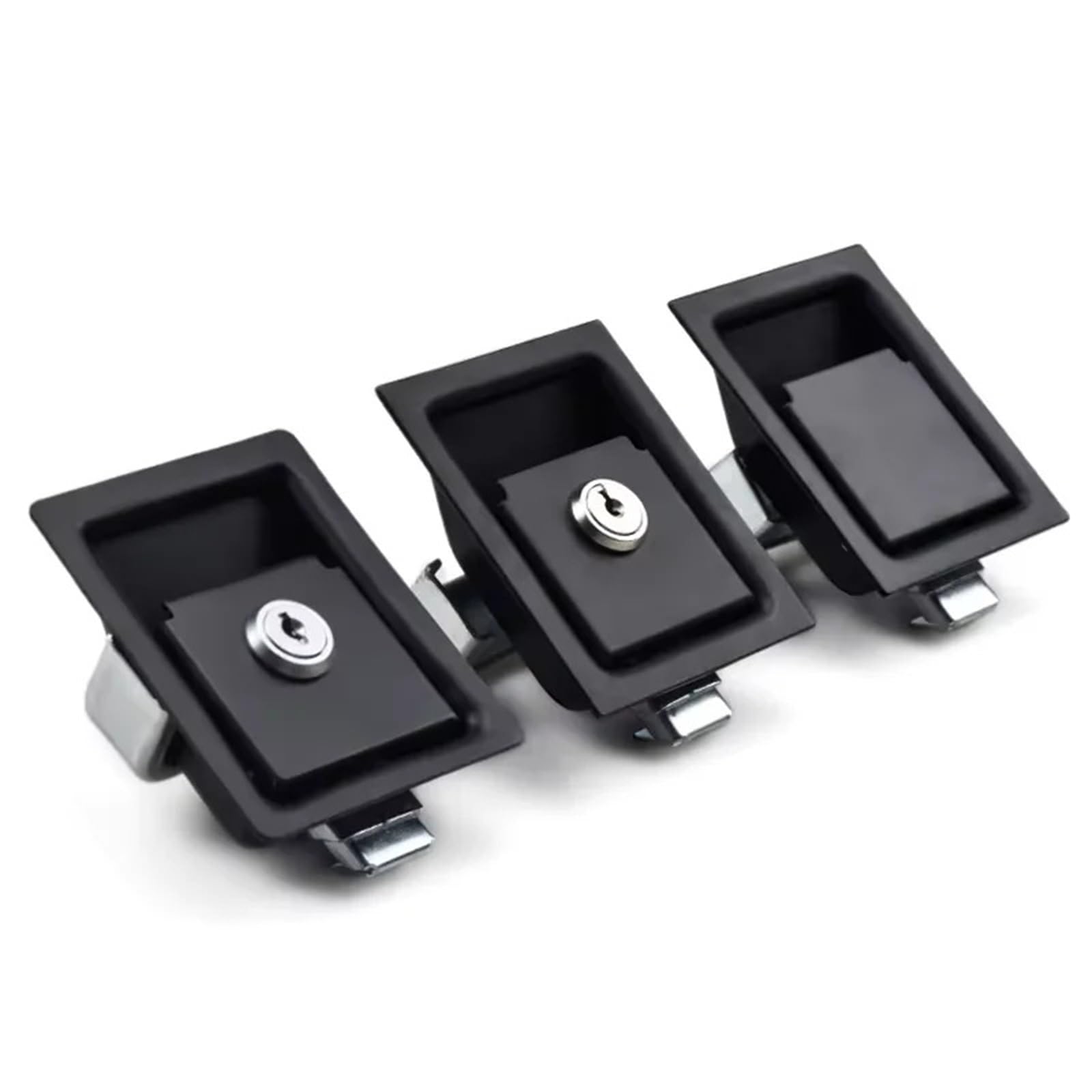 Boîte de distribution serrure de porte d'armoire de commande en acier inoxydable serrure plate nettoyage assainissement de voiture nettoyage de voiture serrure de porte de voiture poubelle 1 pièces(XK