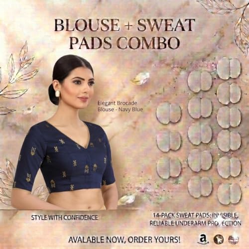 Image of Studio Shringaar Women's Handloom Cotton Silk Readymade Saree Blouse