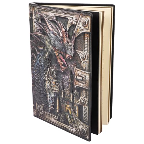 Cuaderno de notas dragón medieval de cuero sintético para regalar a escritores