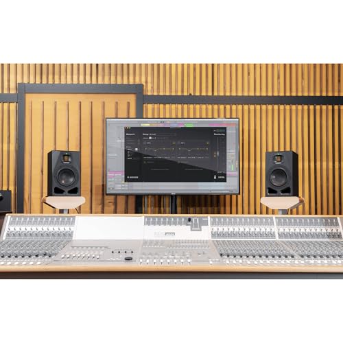 Image of Adam Audio A7V Studio Monitor (Pair) with On-Stage Stands SMS6000-P Studio Monitor Stands, Large Isolation Pads, Balanced Interconnect Cables, and XLR Cables