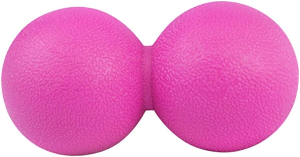 Mikinona Peanut Massage Ball for Muscle Relief Rose Red Deep Tissue Myofascial Release Foot Massager for Neck Shoulder Back Calf Glute Soreness and Plantar Fasciitis Therapy