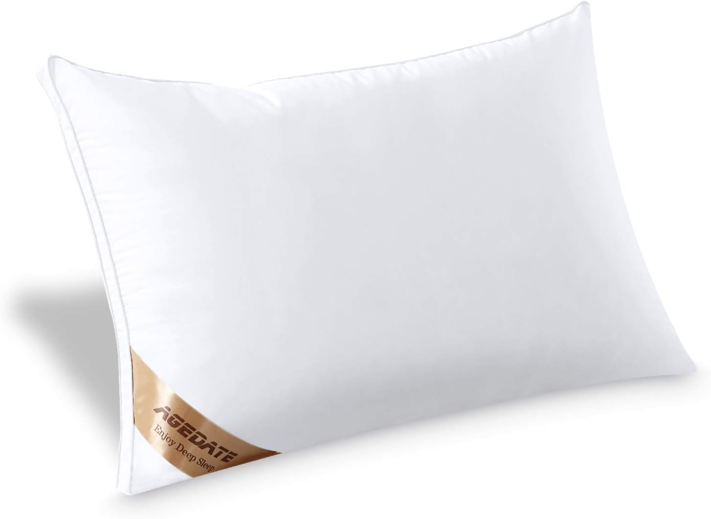 Adjustable Down Alternative Bed Pillows for Sleeping, Hypoallergenic Microfiber Fill Pillow, Soft Also Supportive, Easy to Care, Relief for Neck and Headache Pain, Queen Size, (1 Pack)