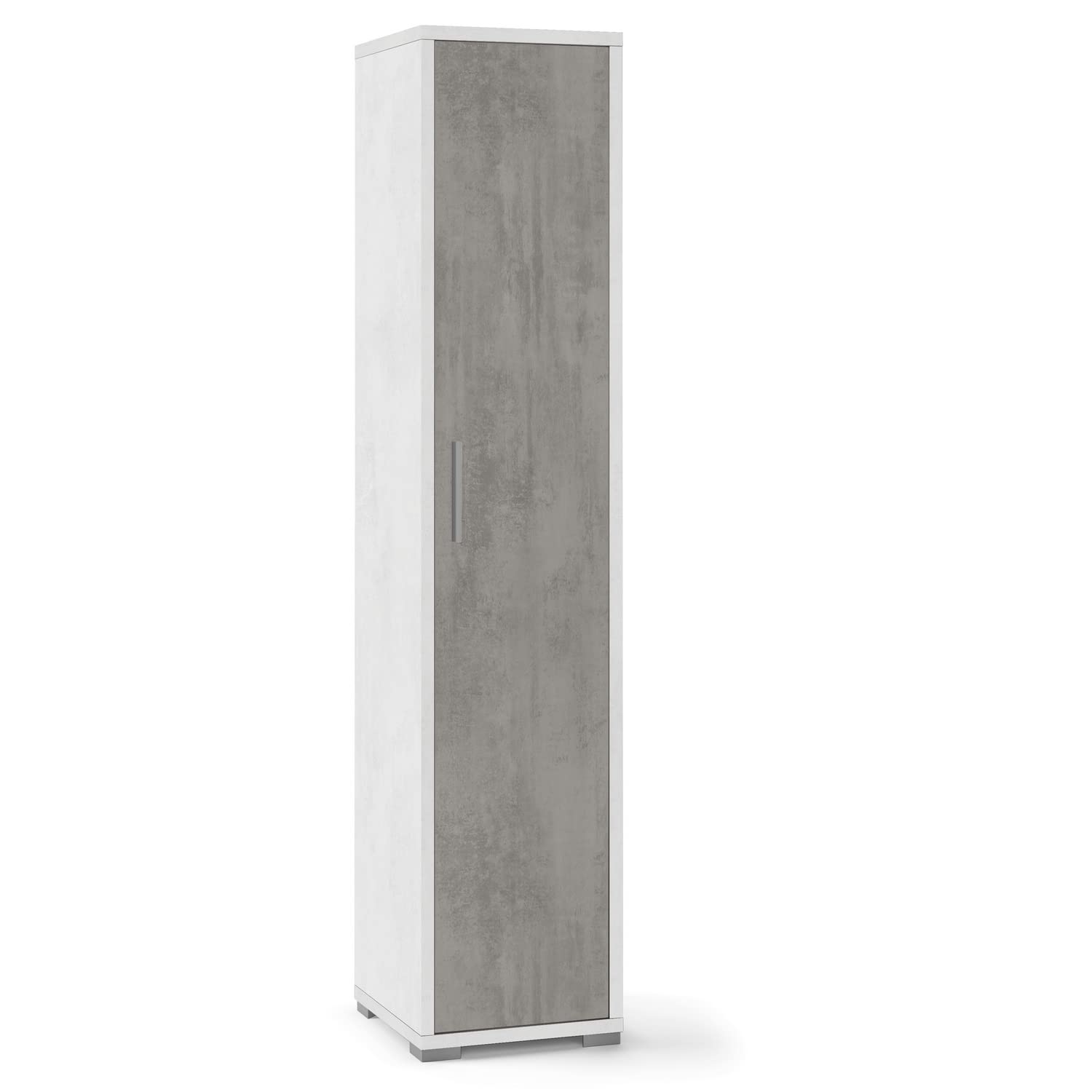 Sarmog Colonna 1 anta 4 ripiani h 199 cm colore Ossido Bianco