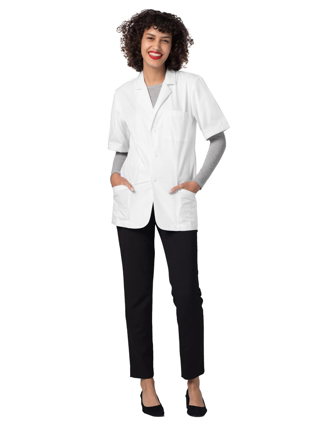 Adar Batas de laboratorio para hombre - Bata de laboratorio manga corta de 79 cm