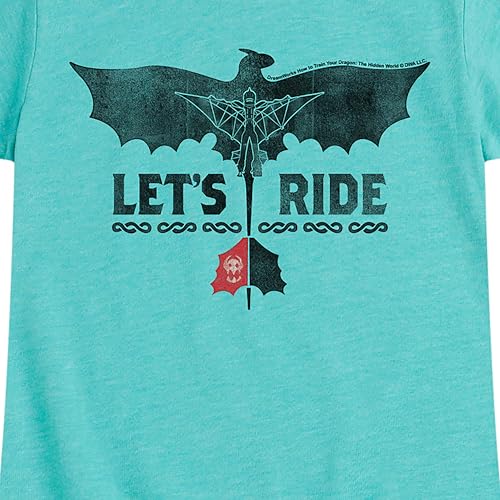 How to Train Your Dragon - Lets Ride - Toddler & Youth Girls Short Sleeve Graphic T-Shirt3