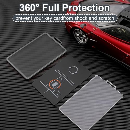 Key Holder for Tesla - Transparent Soft Full Protection Card Case Cover for Model Y/3/S/X, Tesla Key Card Holder Keychain Accessories, Key Card Protective Case Cover4