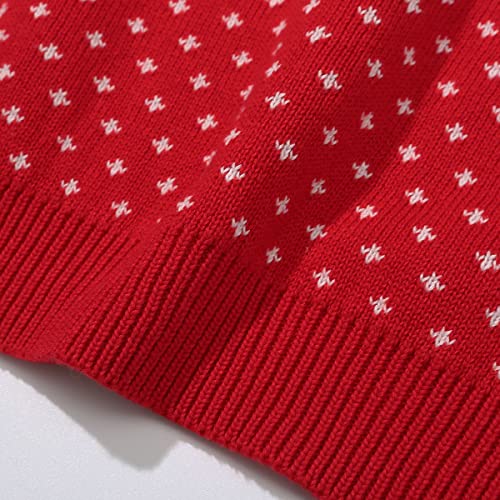 Baby Boys Girls Christmas Sweater, Toddler Knitted Cotton Christmas Reindeer Sweater, Red 5T #TOP5