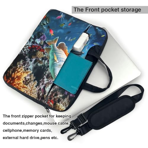 Bolso para laptop unisex de 15.6 pulgadas con diseño acuático miniatura 5