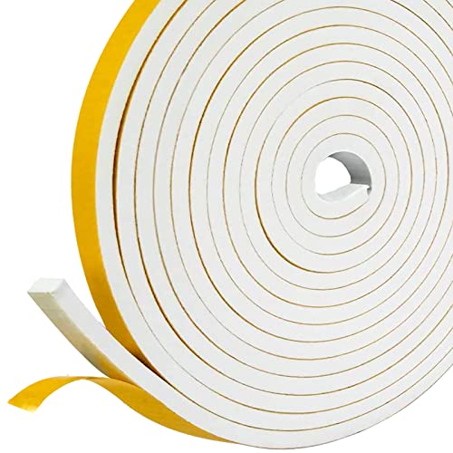Dichtband Selbstklebend Gummidichtung 12mm x 10mm, NAVK 4m Dichtungsband für Tür Fenster Bad Dusche, Anti Kälte-Wind Lärm und Kollision -Weiß