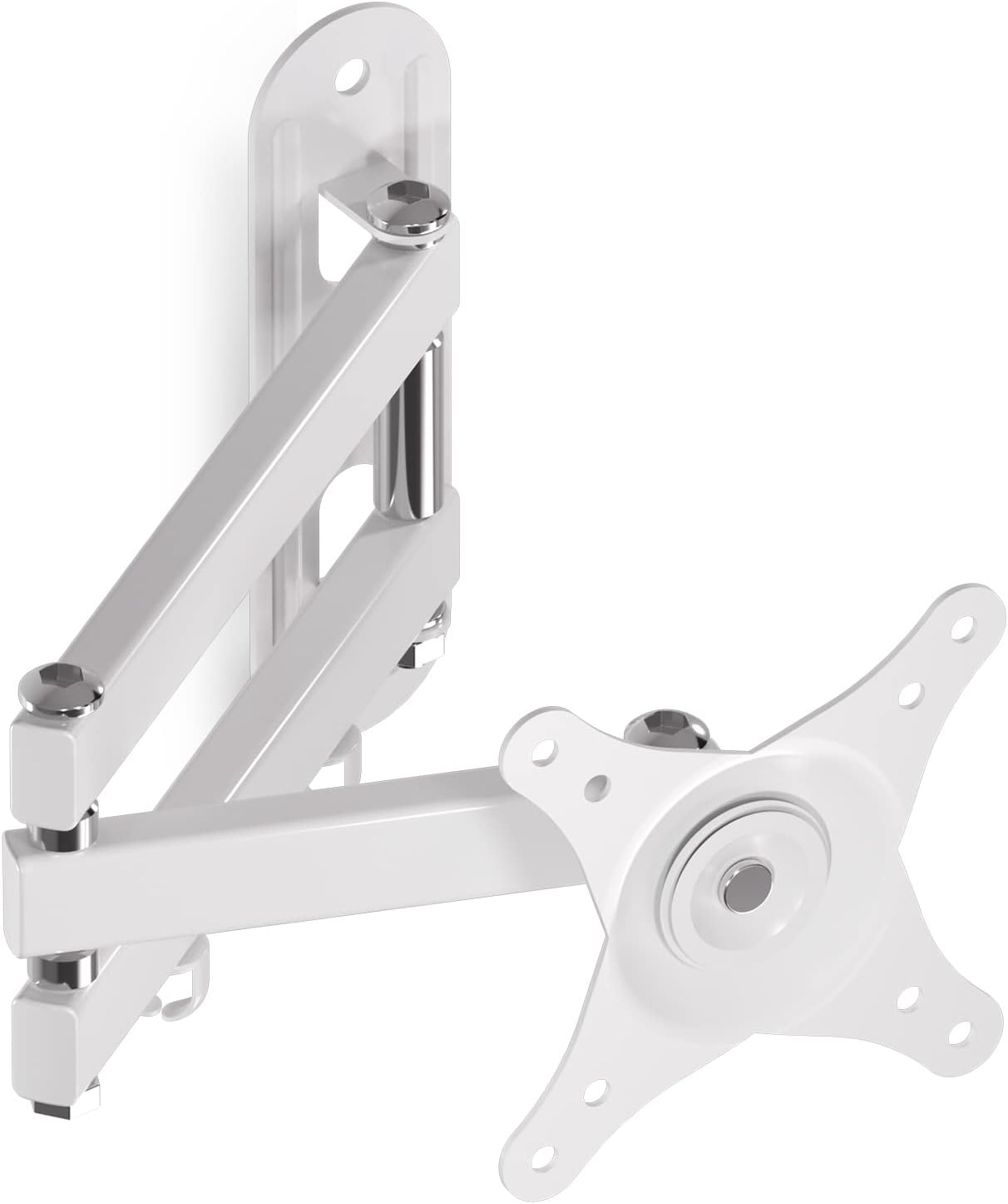 Suptek TV Wall Mount Swivel Tilt Rotation Full Motion Adjustable Articulating for Most 15-32 inch LED, LCD Monitor Wall Mount VESA 75,100, White (MA2720W)