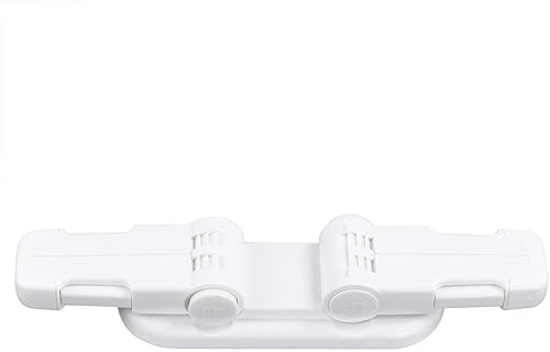 Miniatura 9 de Paquete de 4 cerraduras de palanca de puerta mejoradas a prueba de niños que evitan que los niños pequeños abran puertas. ABS duradero con respaldo