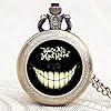 Designer Inspirations Boutique ® Alice in Wonderland We're All Mad Here Brushed Bronze Effect Retro/Vintage Case Women's Quartz Pocket Watch Necklace - On 32" Inch / 80cm Chain #1
