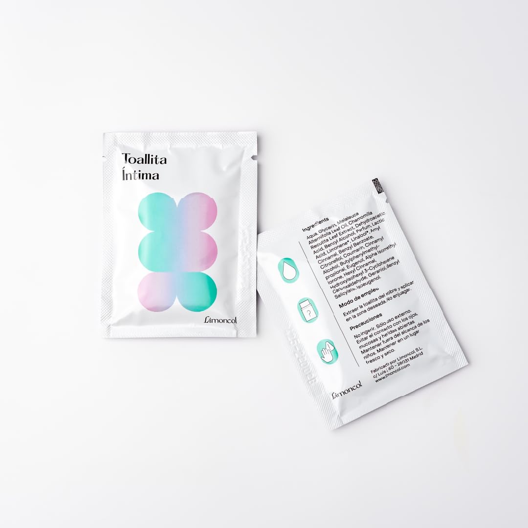 Salviette intime monodose per l'igiene personale, pulizia delicata e fresca, senza risciacquo, con estratto di camomilla e olio di tea tree, senza parabeni, 50 pezzi