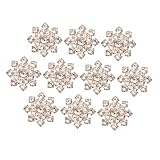 HOODANCOS 10個 精美太阳花合金水钻アクセサリー入り ローズゴールド ジュエリー作成用 耐久素材 結婚式や日常使いに 手作りイヤリング ブロー