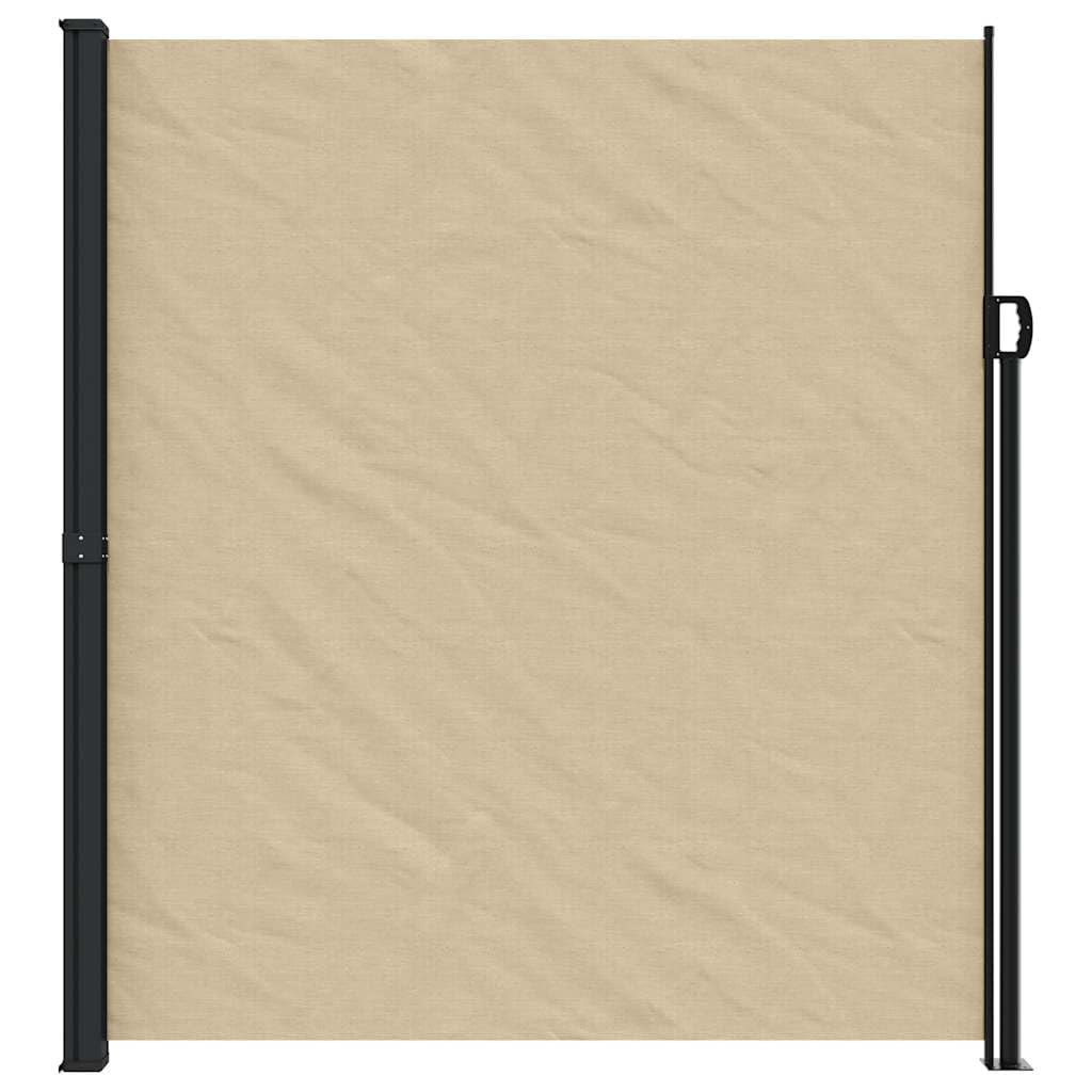 Toldo lateral extensible 220 x 500 cm, protección visual y cortavientos para terraza, balcón y jardín, toldo de pared lateral extensible y separador de ambientes, para interior y exterior
