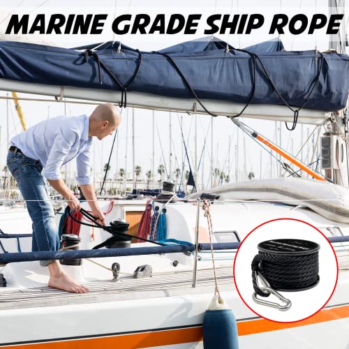 Iririi IRIRII023002 50 Feet Double Braided Nylon Boat Anchor Rope 3/8Inch thumb #5