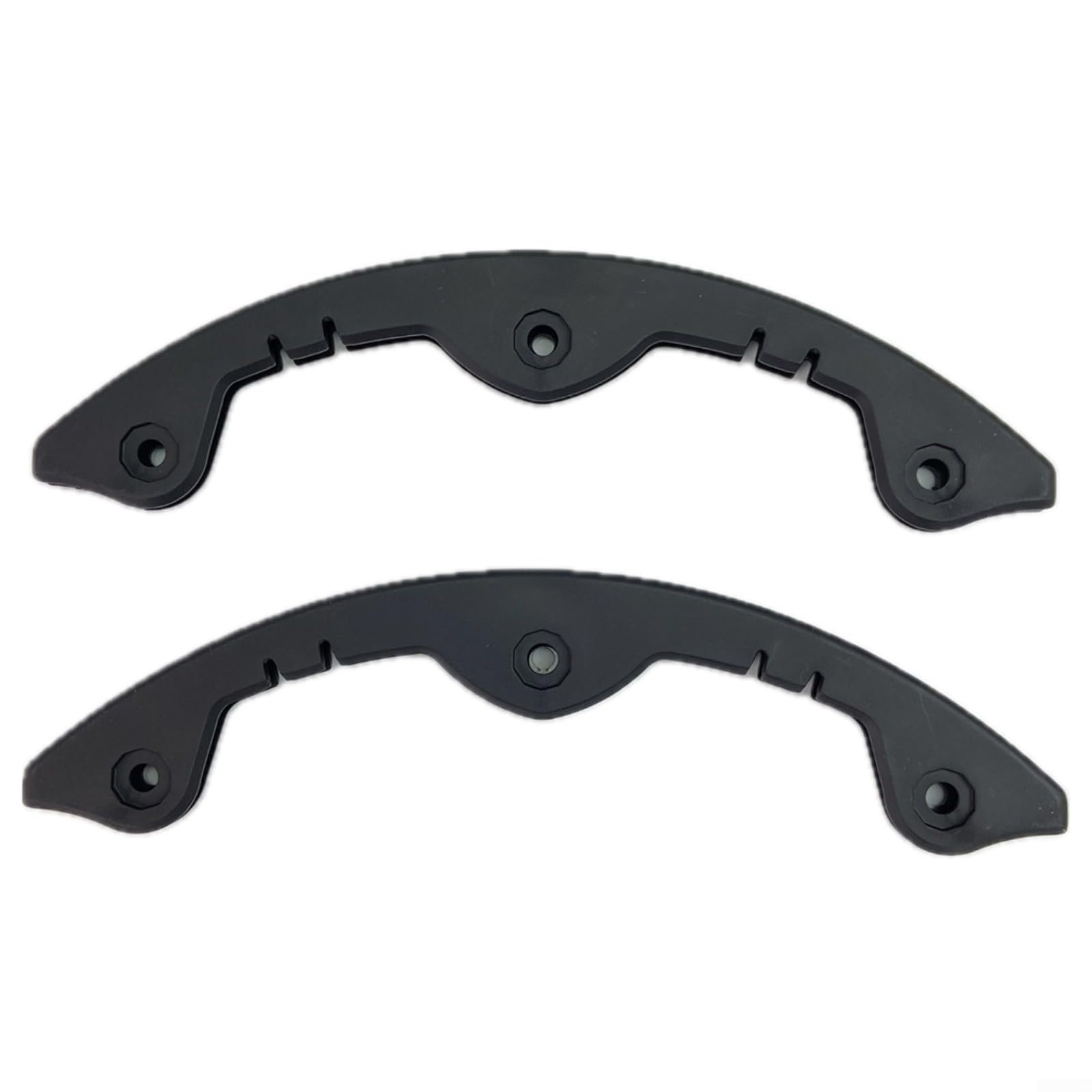 2 barras de protección de nariz para snowboard, tira de plástico para monopatín, esquí, longboard, borde anticolisión, negro (tipo A-B)