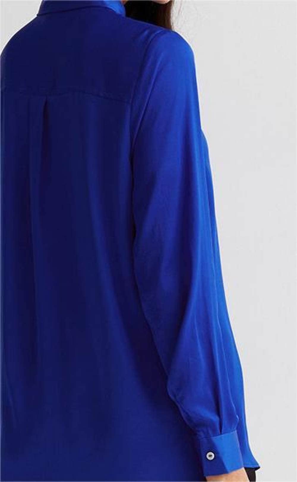 Lockeres Damenhemd,Damen Satin Bluse Shirt Dunkelgrün Langarm Vintage Mode Seidenhemden Business Hemd Mit Knopf Sexy Party Tops Lässige Arbeit Bürobluse Für Mädchen Damen