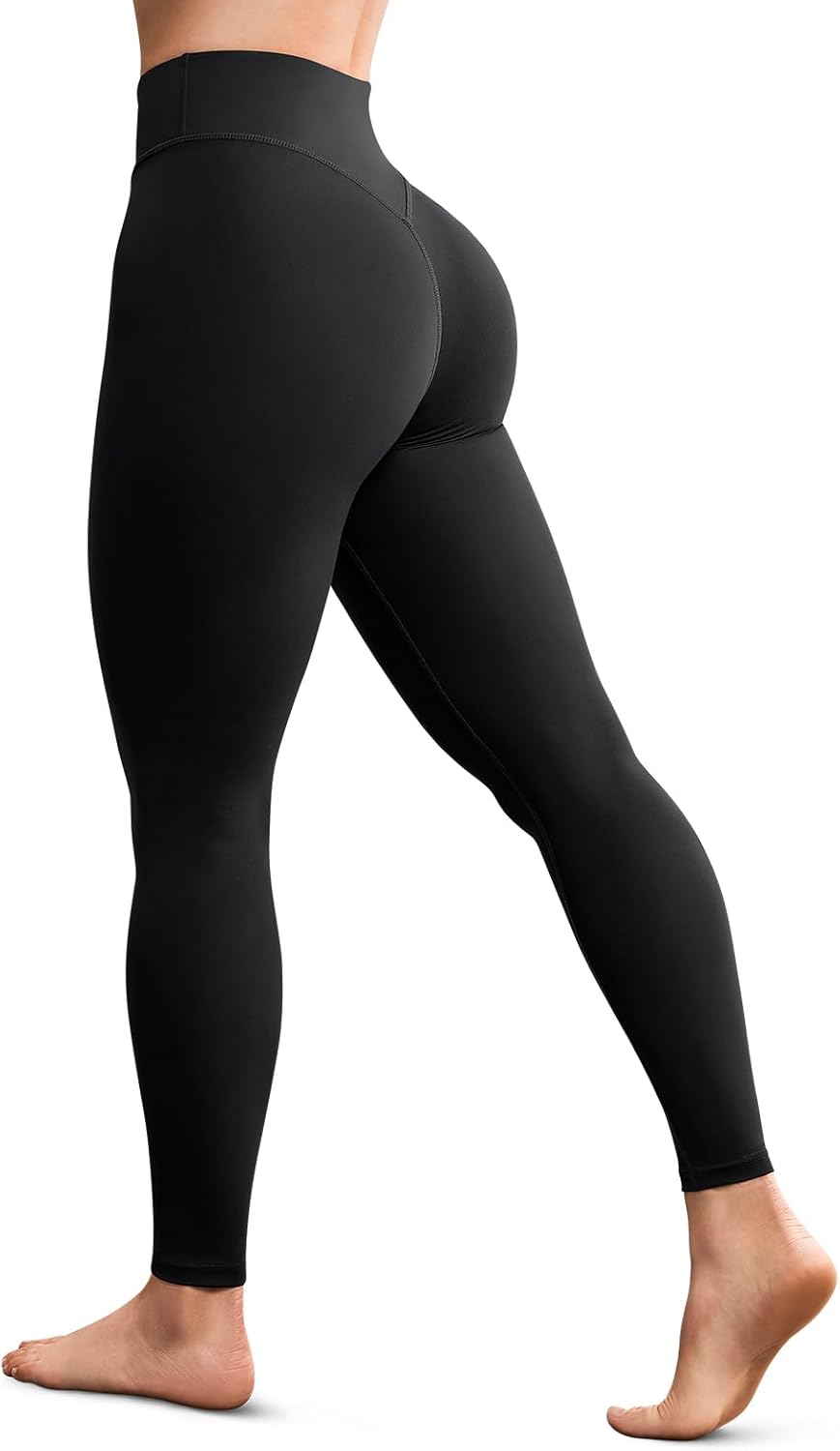 GYM RAINBOW Womens No Front Seam Workout Leggings V Back Butt Lifting High Waisted Gym Leggings Tummy Control Yoga Pants